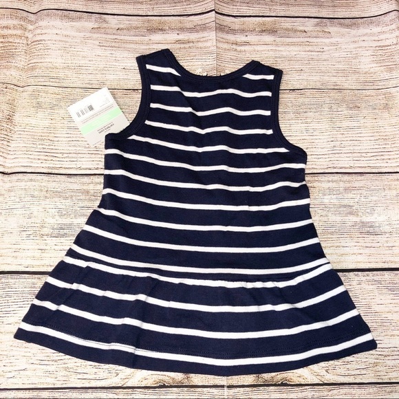 NWT Carters Sleeveless Navy Blue Striped Sundress Size 18 months - Picture 4 of 4